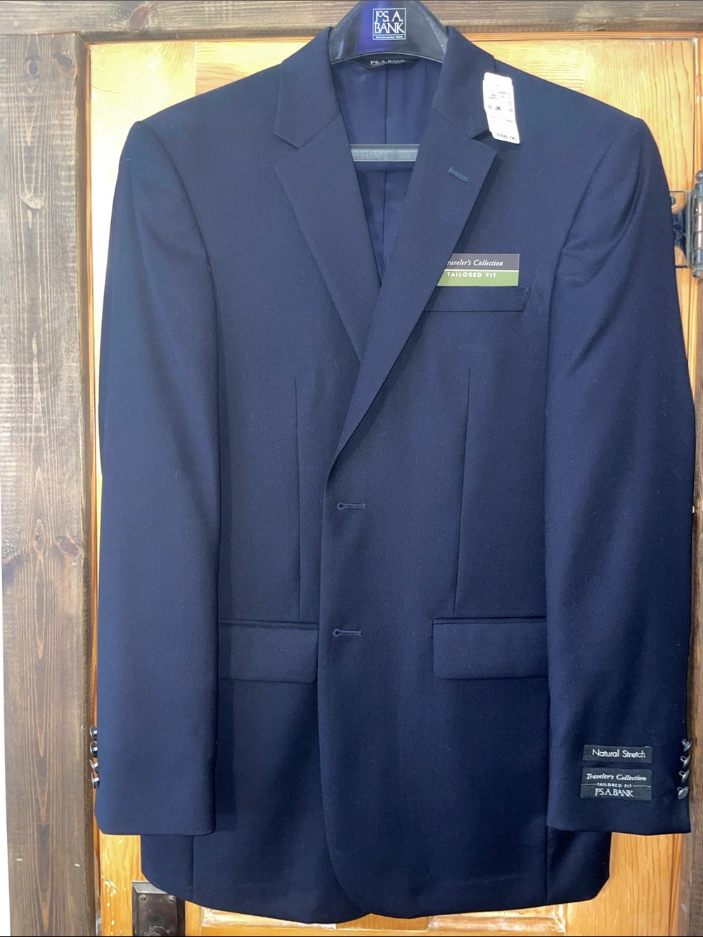 NWT! Jos. A. Bank Traveler Tailored Fit 100% Wool Navy Men's Suit Jacket